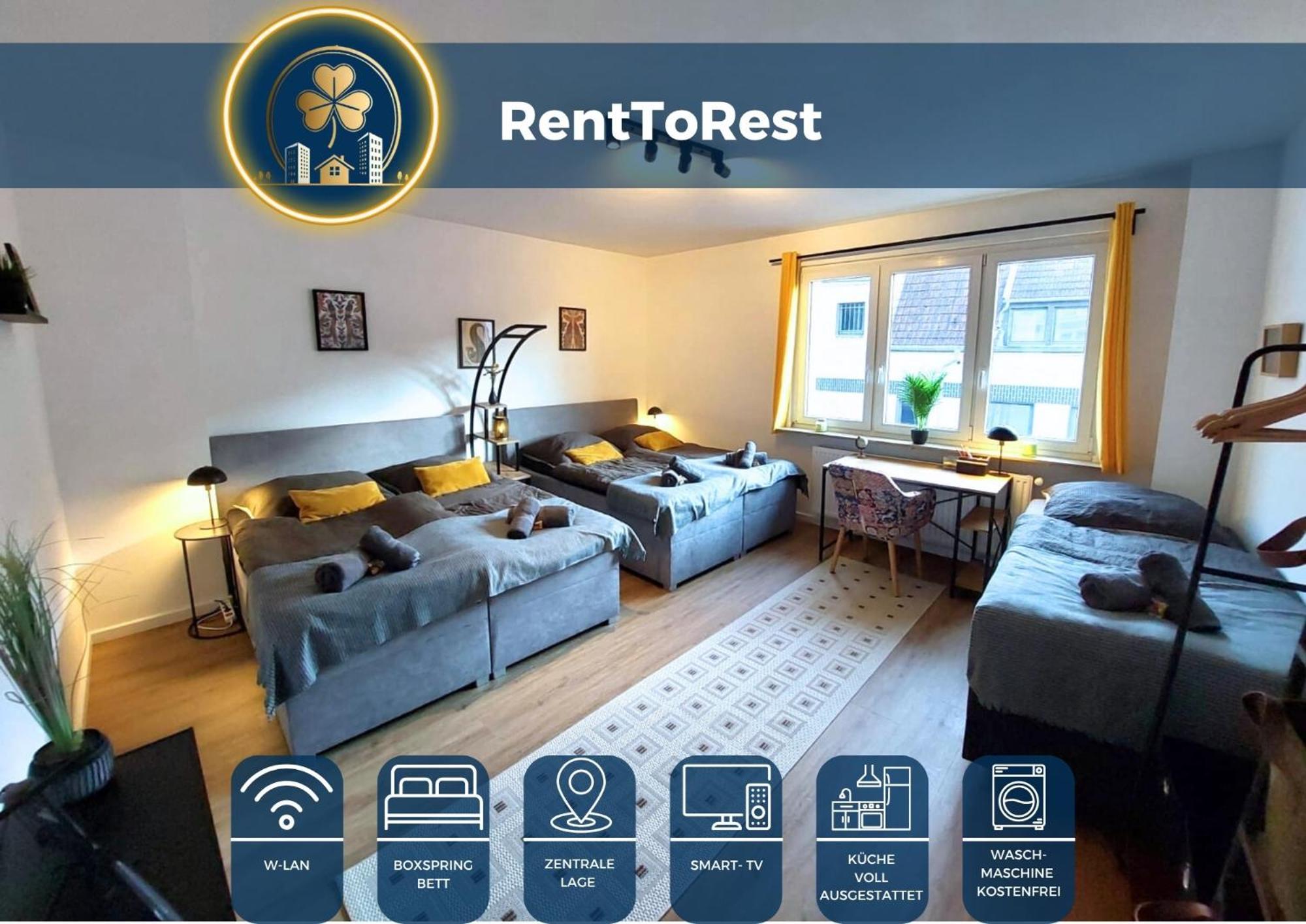 Rtr Essen - Fuer Bis Zu 8 Personen - Voll Ausgestattet - Zentral Limbecker Platz - Messe - Uniklinikum - Smart Tv - Modern Daire Dış mekan fotoğraf